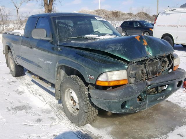 1B7GG22N5YS795478 - 2000 DODGE DAKOTA GREEN photo 1