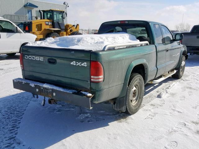 1B7GG22N5YS795478 - 2000 DODGE DAKOTA GREEN photo 4