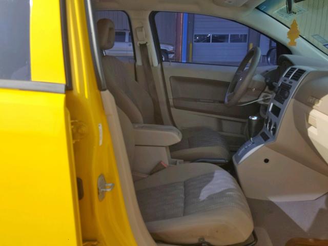 1B3HB28B17D590793 - 2007 DODGE CALIBER YELLOW photo 5