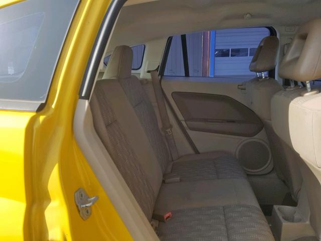 1B3HB28B17D590793 - 2007 DODGE CALIBER YELLOW photo 6