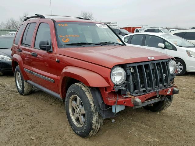 1J4GL38K75W677610 - 2005 JEEP LIBERTY RE RED photo 1