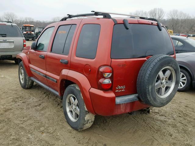 1J4GL38K75W677610 - 2005 JEEP LIBERTY RE RED photo 3