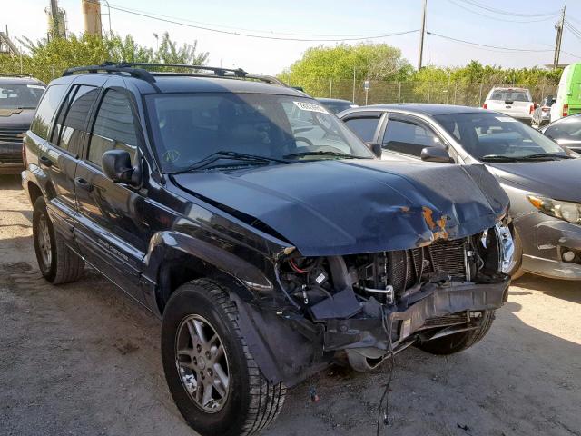 1J4GX48N44C406640 - 2004 JEEP GRAND CHER BLACK photo 1