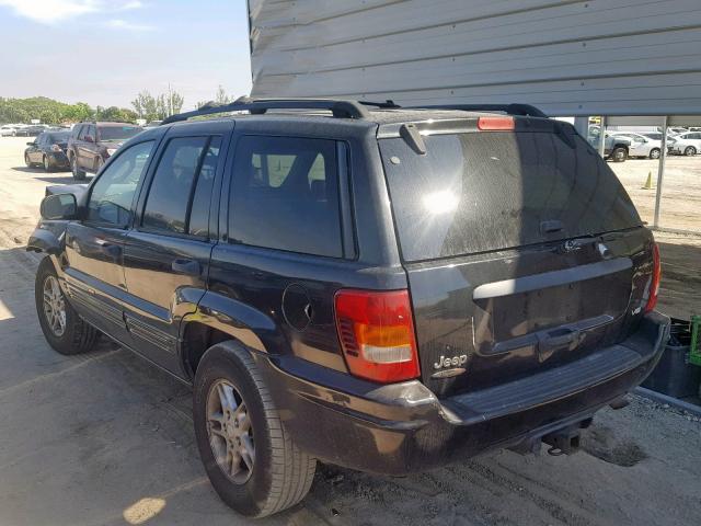 1J4GX48N44C406640 - 2004 JEEP GRAND CHER BLACK photo 3