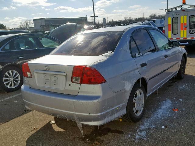 1HGES16345L004521 - 2005 HONDA CIVIC DX V SILVER photo 4