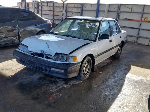 JHMED3645MS008545 - 1991 HONDA CIVIC DX WHITE photo 2