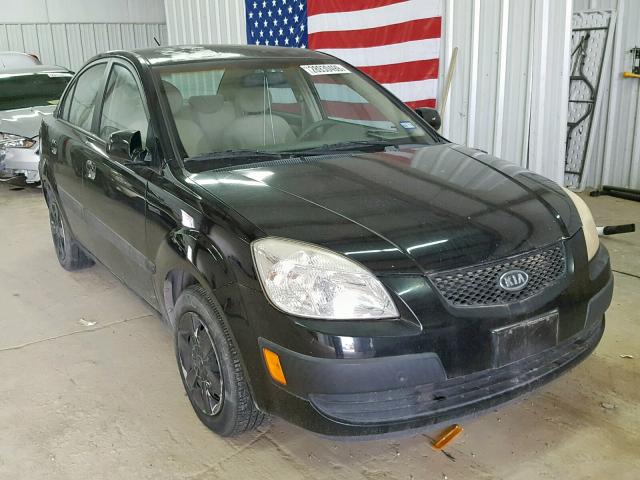 KNADE123566137342 - 2006 KIA RIO BLACK photo 1