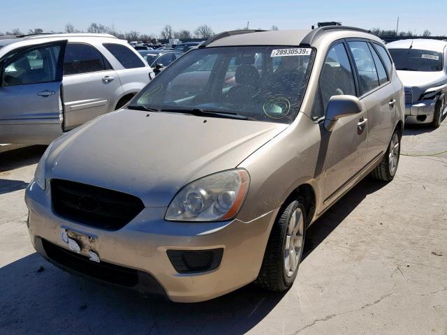 KNAFG526887132427 - 2008 KIA RONDO LX GOLD photo 2