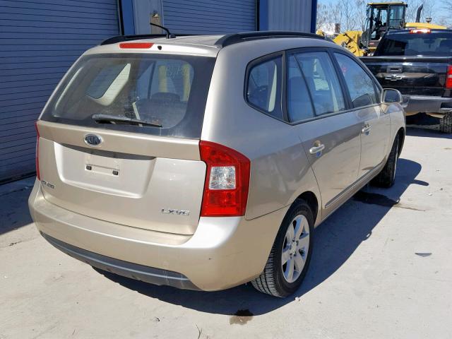 KNAFG526887132427 - 2008 KIA RONDO LX GOLD photo 4