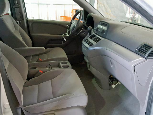 5FNRL3H29AB020868 - 2010 HONDA ODYSSEY LX SILVER photo 5