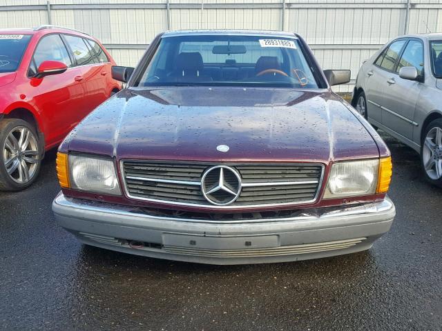 WDBCA45D3GA231023 - 1986 MERCEDES-BENZ 560 SEC MAROON photo 9