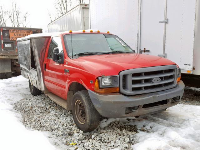 1FDSF34L51EA52544 - 2001 FORD F350 SRW S RED photo 1