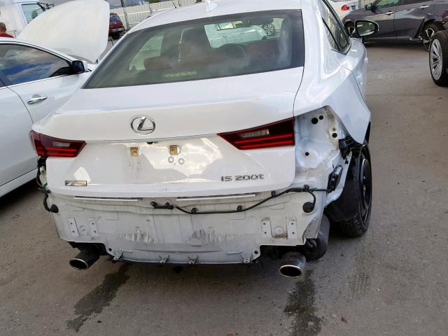 JTHBA1D25G5009487 - 2016 LEXUS IS 200T WHITE photo 9