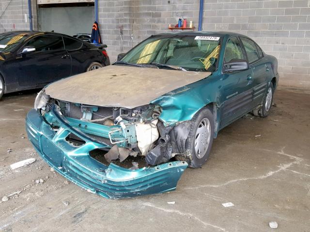 1G2NE52T5XC539139 - 1999 PONTIAC GRAND AM S GREEN photo 2