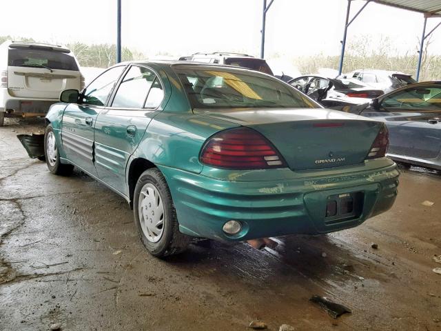1G2NE52T5XC539139 - 1999 PONTIAC GRAND AM S GREEN photo 3