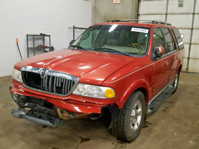5LMEU27A31LJ04950 - 2001 LINCOLN NAVIGATOR Қызыл фото 2