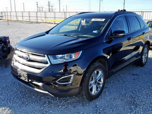 2FMPK3J80GBB94001 - 2016 FORD EDGE SEL BLACK photo 2