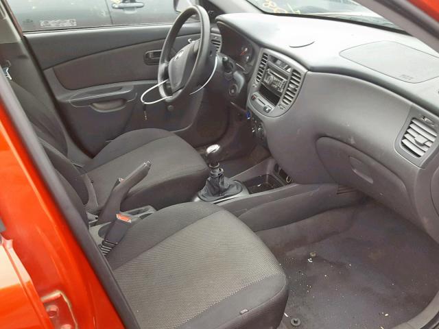 KNADE123486427249 - 2008 KIA RIO BASE RED photo 5