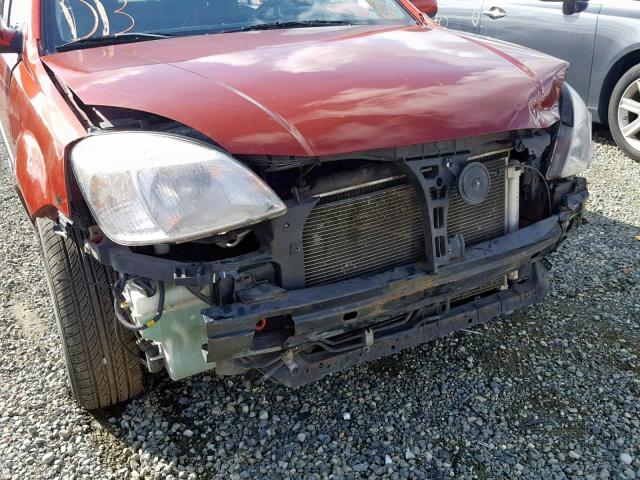 KNADE123486427249 - 2008 KIA RIO BASE RED photo 9