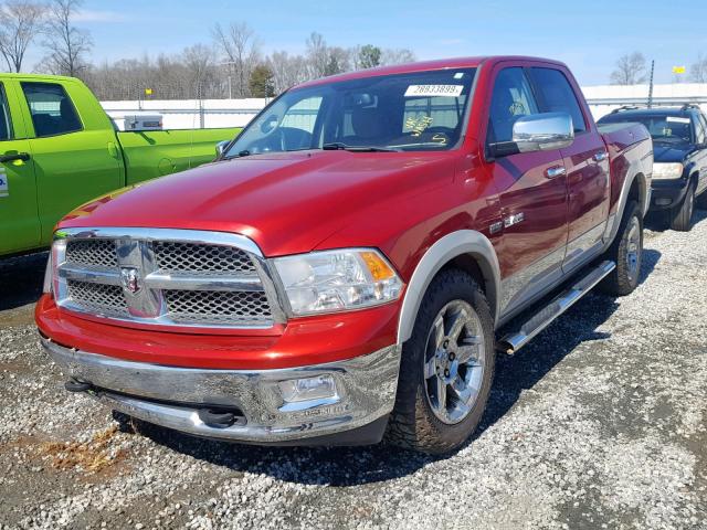 1D7RV1CT5AS159466 - 2010 DODGE RAM 1500 RED photo 2