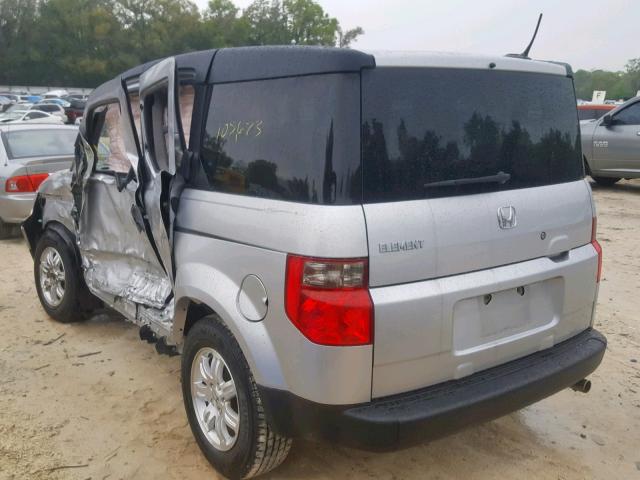 5J6YH18797L009172 - 2007 HONDA ELEMENT EX SILVER photo 3