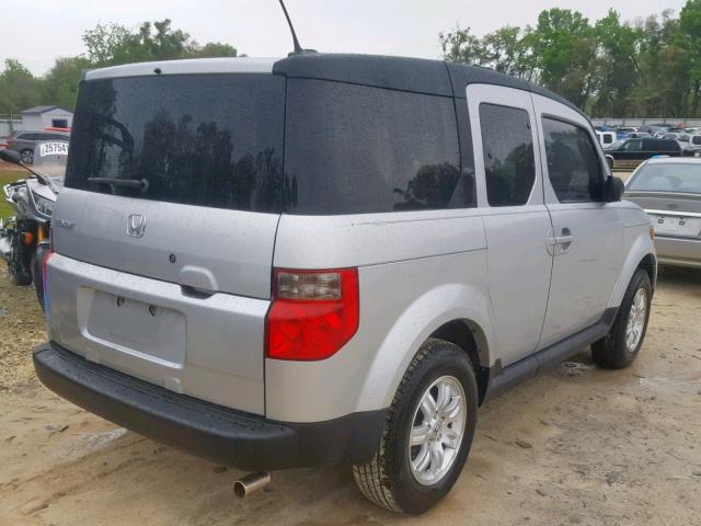 5J6YH18797L009172 - 2007 HONDA ELEMENT EX SILVER photo 4