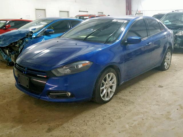 1C3CDFBH0DD157148 - 2013 DODGE DART SXT BLUE photo 2