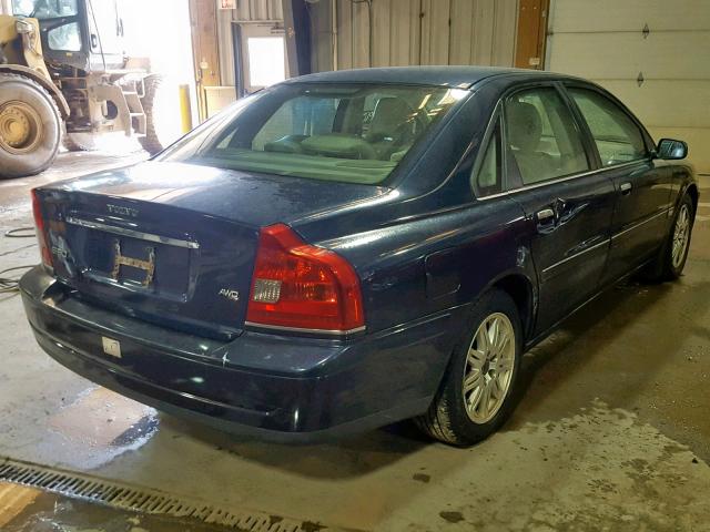 YV1TH59H141372873 - 2004 VOLVO S80 2.5T BLUE photo 4