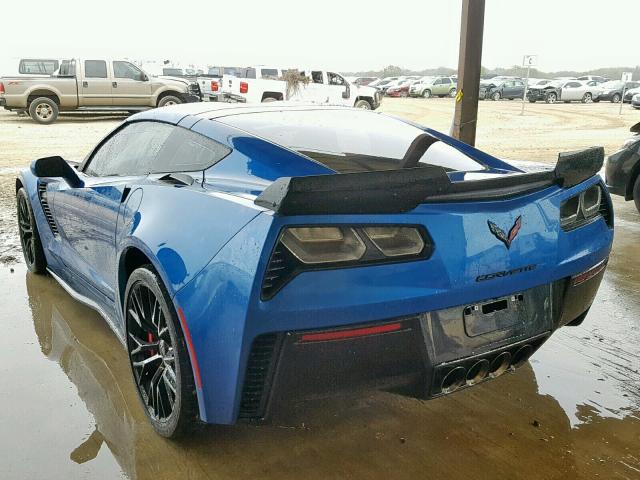 1G1YU2D67G5602918 - 2016 CHEVROLET CORVETTE 3 BLUE photo 3