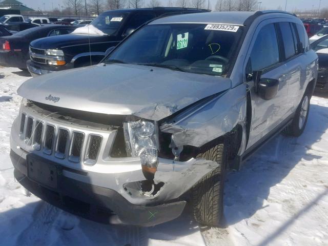 1C4NJCBAXCD565587 - 2012 JEEP COMPASS SP SILVER photo 2