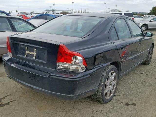 YV1RS592862524426 - 2006 VOLVO S60 2.5T BLACK photo 4