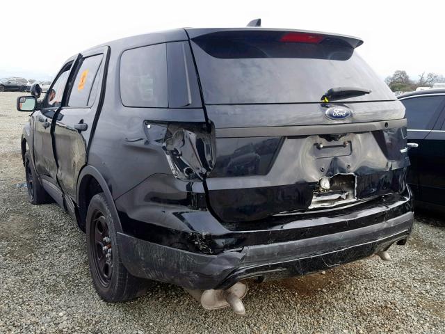 1FM5K8ARXHGA71135 - 2017 FORD EXPLORER P BLACK photo 3