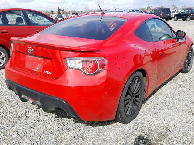 JF1ZNAA10D2734837 - 2013 TOYOTA SCION FR-S RED photo 4