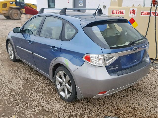 JF1GH63658H828378 - 2008 SUBARU IMPREZA OU BLUE photo 3