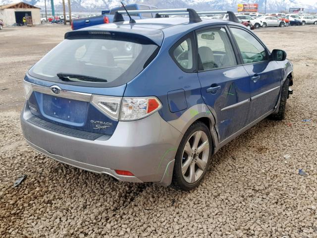 JF1GH63658H828378 - 2008 SUBARU IMPREZA OU BLUE photo 4