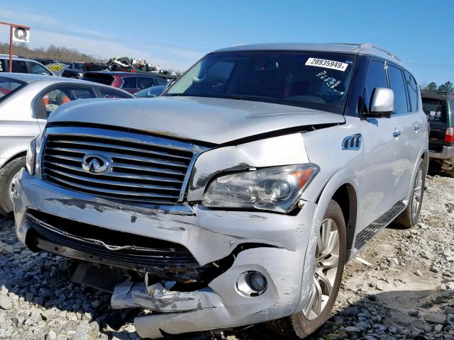 JN8AZ2NFXC9516700 - 2012 INFINITI QX56 SILVER photo 2