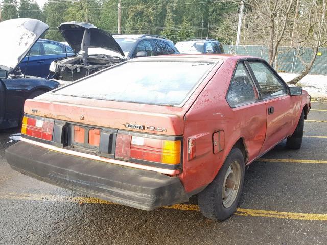 JT2RA64L2C0006617 - 1982 TOYOTA CELICA GT RED photo 4