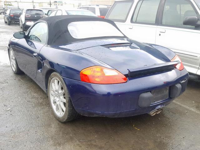 WP0CA29881U621124 - 2001 PORSCHE BOXSTER BLUE photo 3