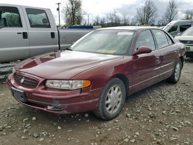 2G4WB55K421213614 - 2002 BUICK REGAL LS RED photo 2