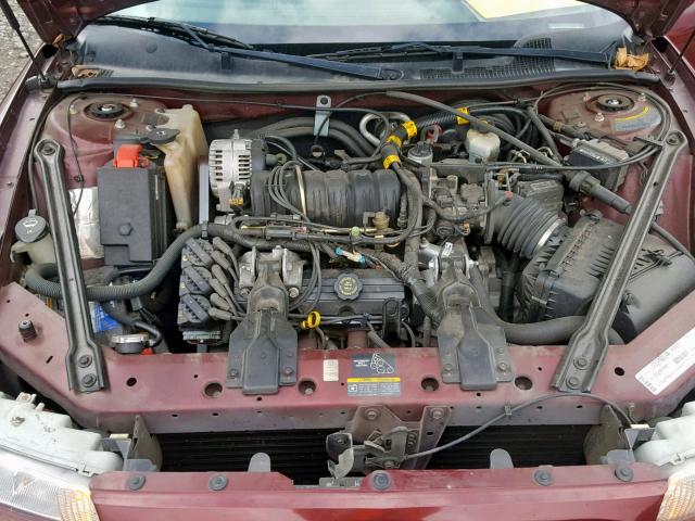 2G4WB55K421213614 - 2002 BUICK REGAL LS RED photo 7