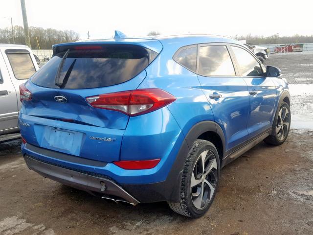 KM8J33A21GU028966 - 2016 HYUNDAI TUCSON LIM BLUE photo 4