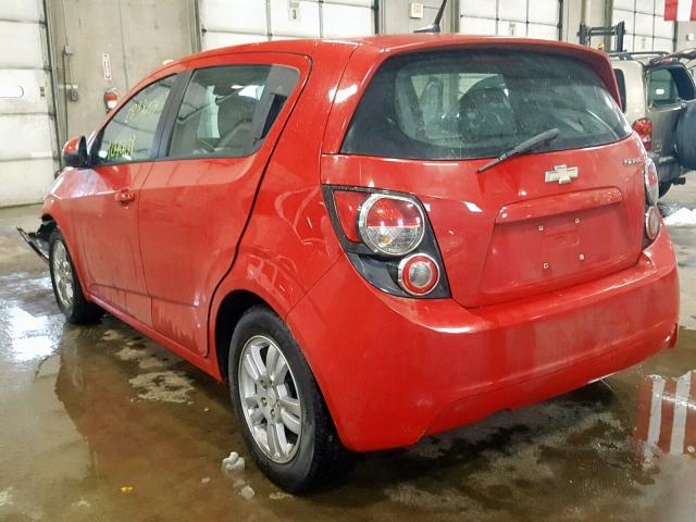 1G1JB6SH8C4116623 - 2012 CHEVROLET SONIC LS RED photo 3