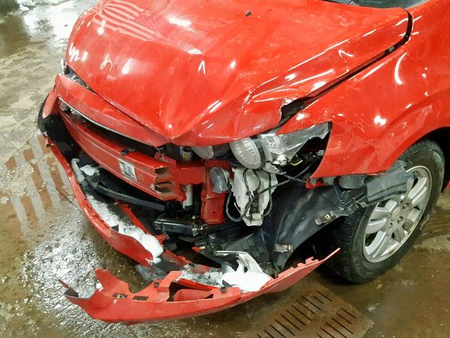1G1JB6SH8C4116623 - 2012 CHEVROLET SONIC LS RED photo 9