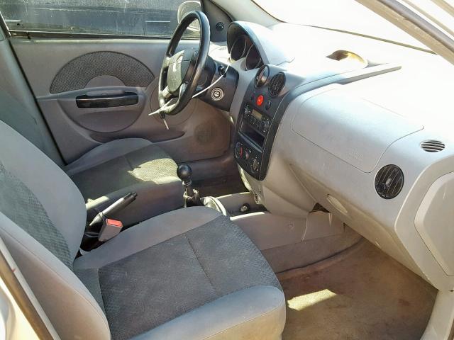 KL1TD52695B325085 - 2005 CHEVROLET AVEO BASE Күміс фото 5