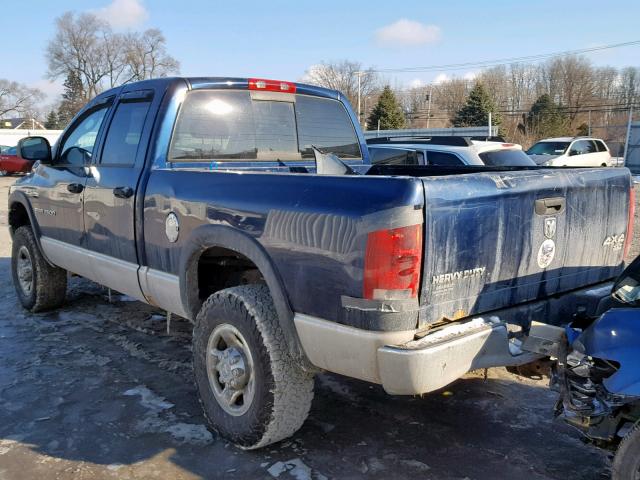 3D7KS28D75G745679 - 2005 DODGE RAM 2500 S BLUE photo 3