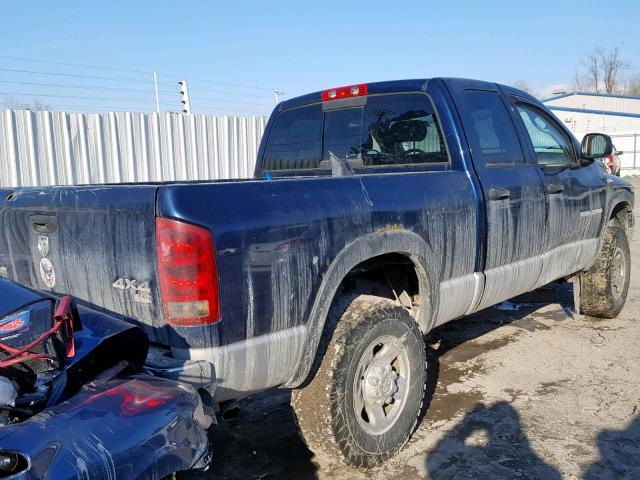 3D7KS28D75G745679 - 2005 DODGE RAM 2500 S BLUE photo 4