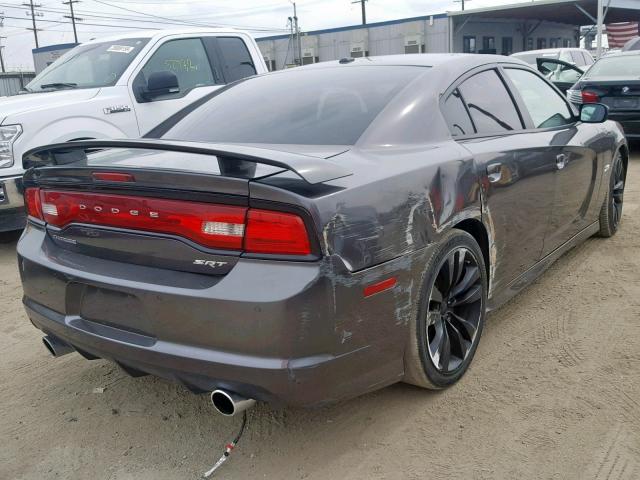 2C3CDXEJ2EH159119 - 2014 DODGE CHARGER SR GRAY photo 4