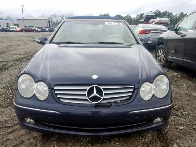 WDBTK65G74T029837 - 2004 MERCEDES-BENZ CLK 320 BLUE photo 9