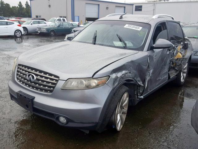 JNRAS08U85X105650 - 2005 INFINITI FX35 GRAY photo 2