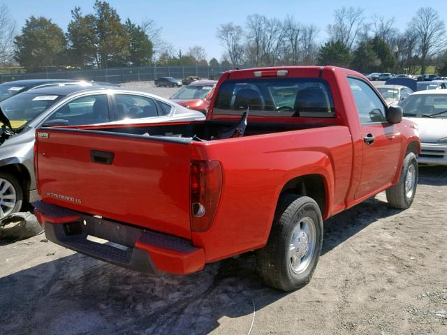 1GCCS249988225123 - 2008 CHEVROLET COLORADO L RED photo 4
